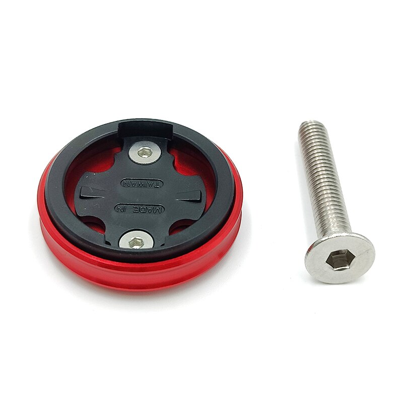 Garmin Edge Stuurpen Top Cap Mount Fiets Zwaartekracht Cap Mount Voor Garmin Bryton Wahoo Cateye Xoss Igpsport Blackbrid Computer.: For Byrton Red