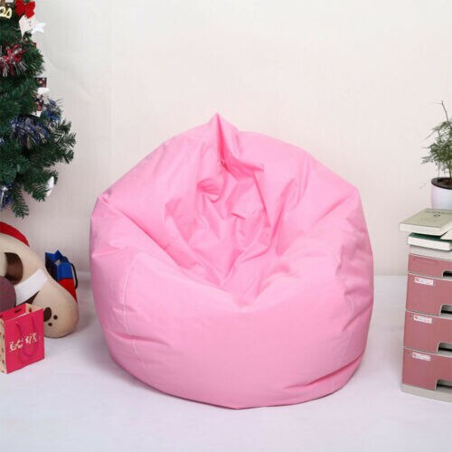 Grote Zitzak Gamer Zitzak Volwassen Outdoor Gaming Tuin Grote Arm Stoel Ongevulde Lounge Thuis Zachte Lui Gezellige Enkele sofa Cover: Pink