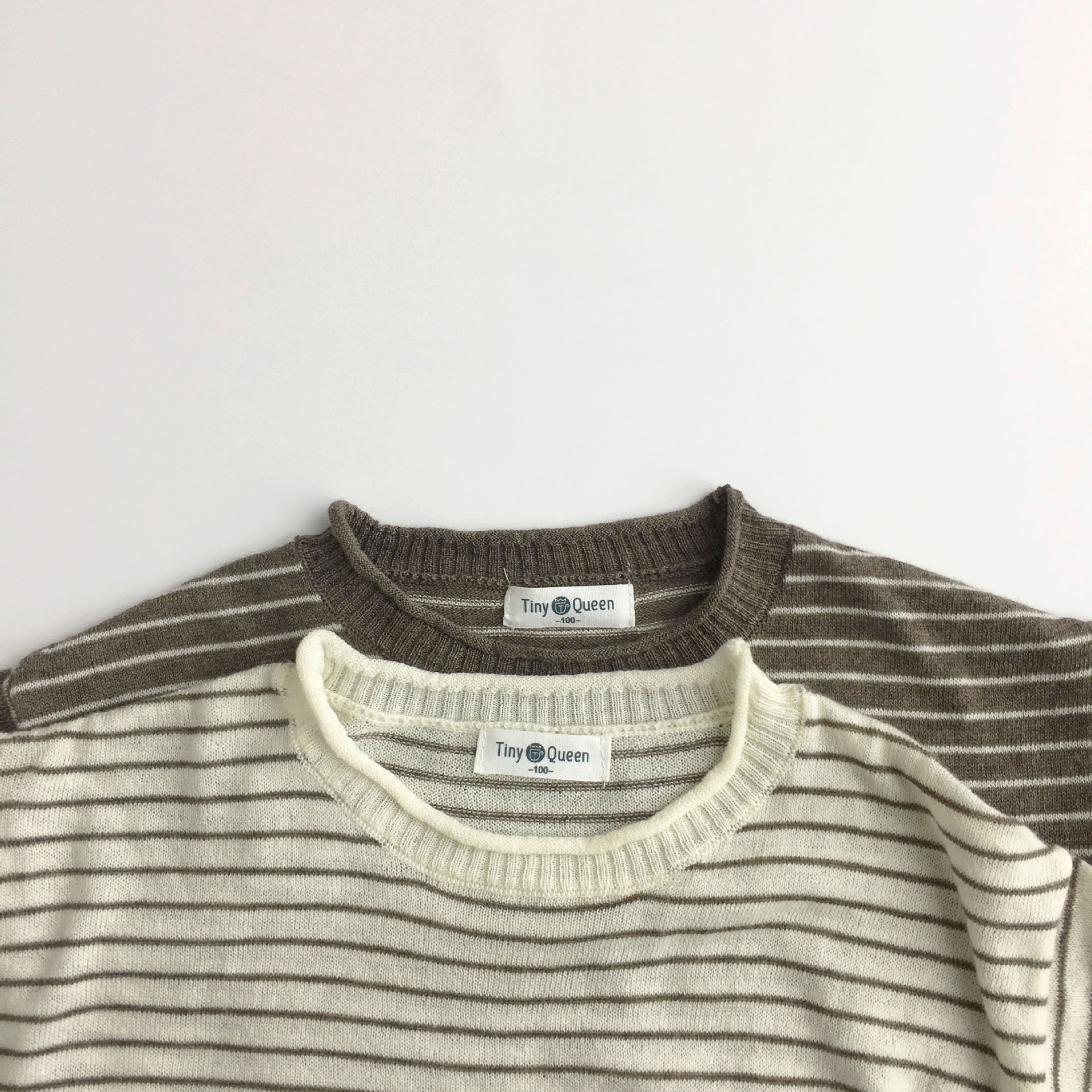 Sommerliche koreanische unisex-strick-t-Hemden für freundlicher, ärmellose gestreifte Spitzen, dünne freundlicher-t-Hemden