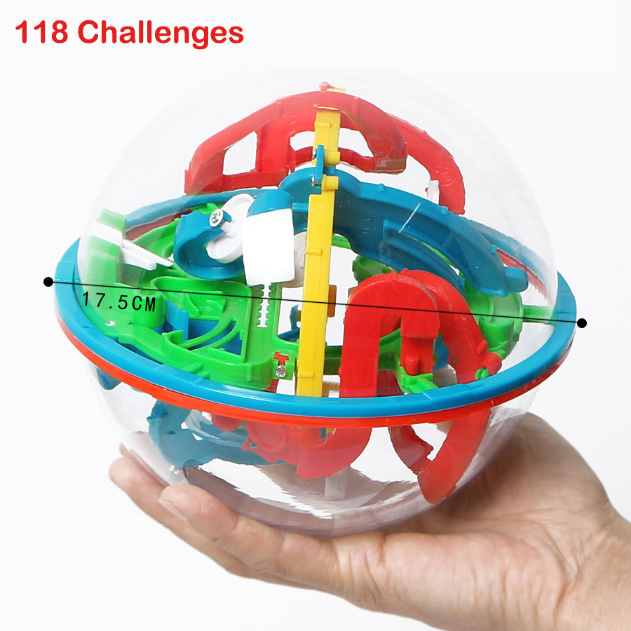 3D Di Puzzle Magico Labirinto Perplexus Interattivo Gioco del Labirinto, 99-299 Sfide IQ Balance giocattoli Educativi per Bambini e Adulti: 118 Challenges