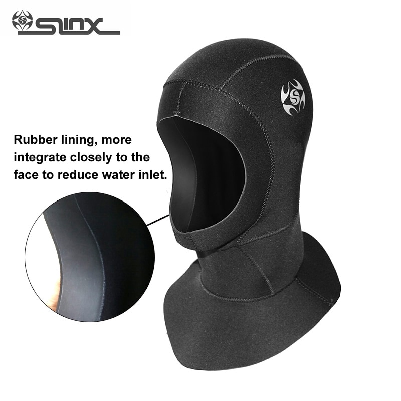 Slinx heren dames duikmuts nekmasker volledig gezichtsmasker hoed 3mm neopreen waterdicht koudebestendig speervissen zwemmen duiken capuchons