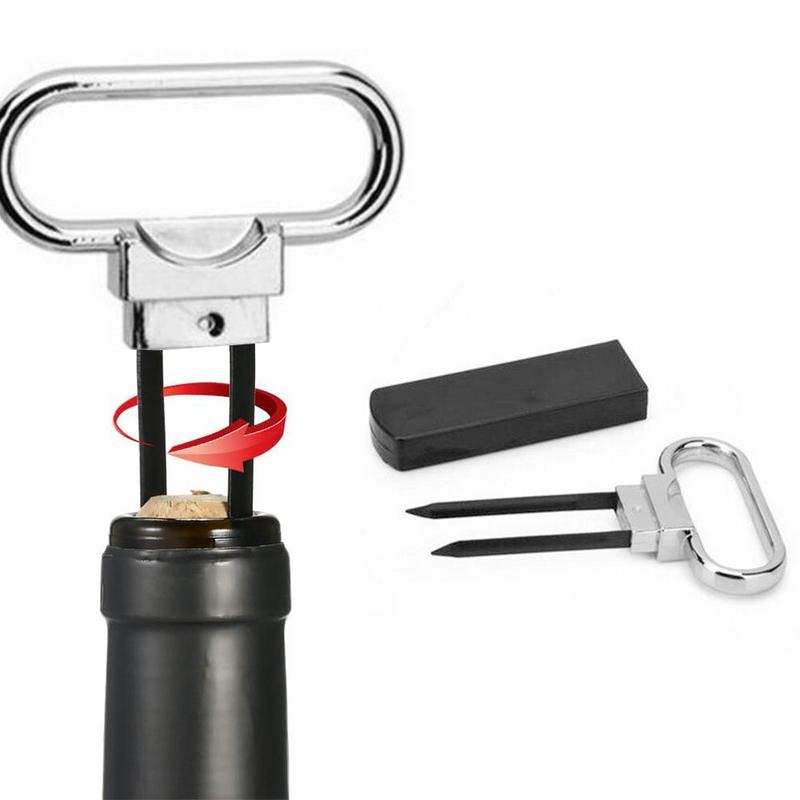 Two-Prong Wine Bottle Opener Corkscrew Remover Wine Bottle Opener Two-prong Cork Puller Damaged Cork Remover Old Wine Corkscrew