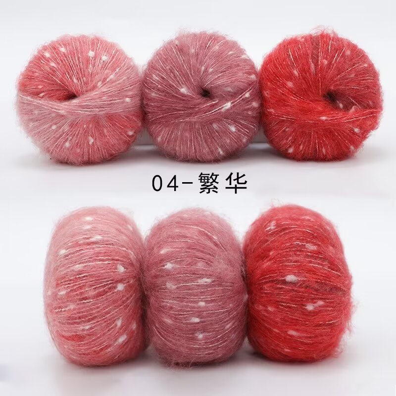 Hilo de Mohair de Alpaca para ganchillo, paquete de 150g de puntos coloridos para tejer chal, ropa, bufanda, hilo de lana teñido segmental degradado para bebé: Multicolor