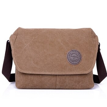 Canvas Mannen Messenger Bags Mannen Reistas Klassieke Mannelijke Schouder Crossbody Tas Zwart 31*10*23 CM: coffee