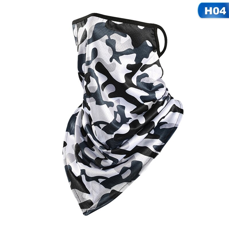 Cyclisme en plein air Bandana vélo moto équitation hors route saleté vélo tête écharpe glace soie cou couverture accrocher oreille Triangle masque facial: 04