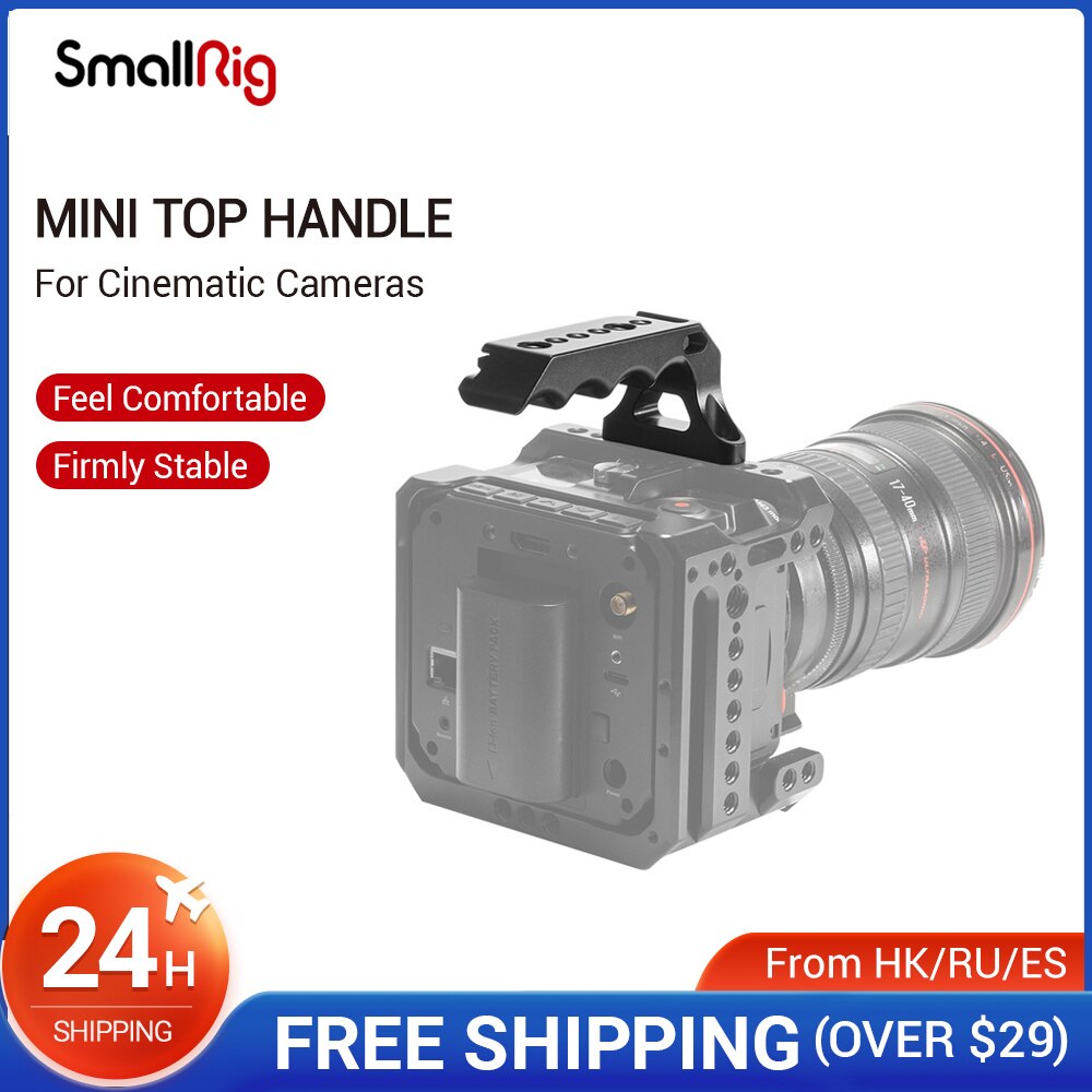 SmallRig Universal Top Handvat voor Filmische Camera Quick Release Handgreep Top Handvat Met Arri Lokaliseren Gaten-MD2393