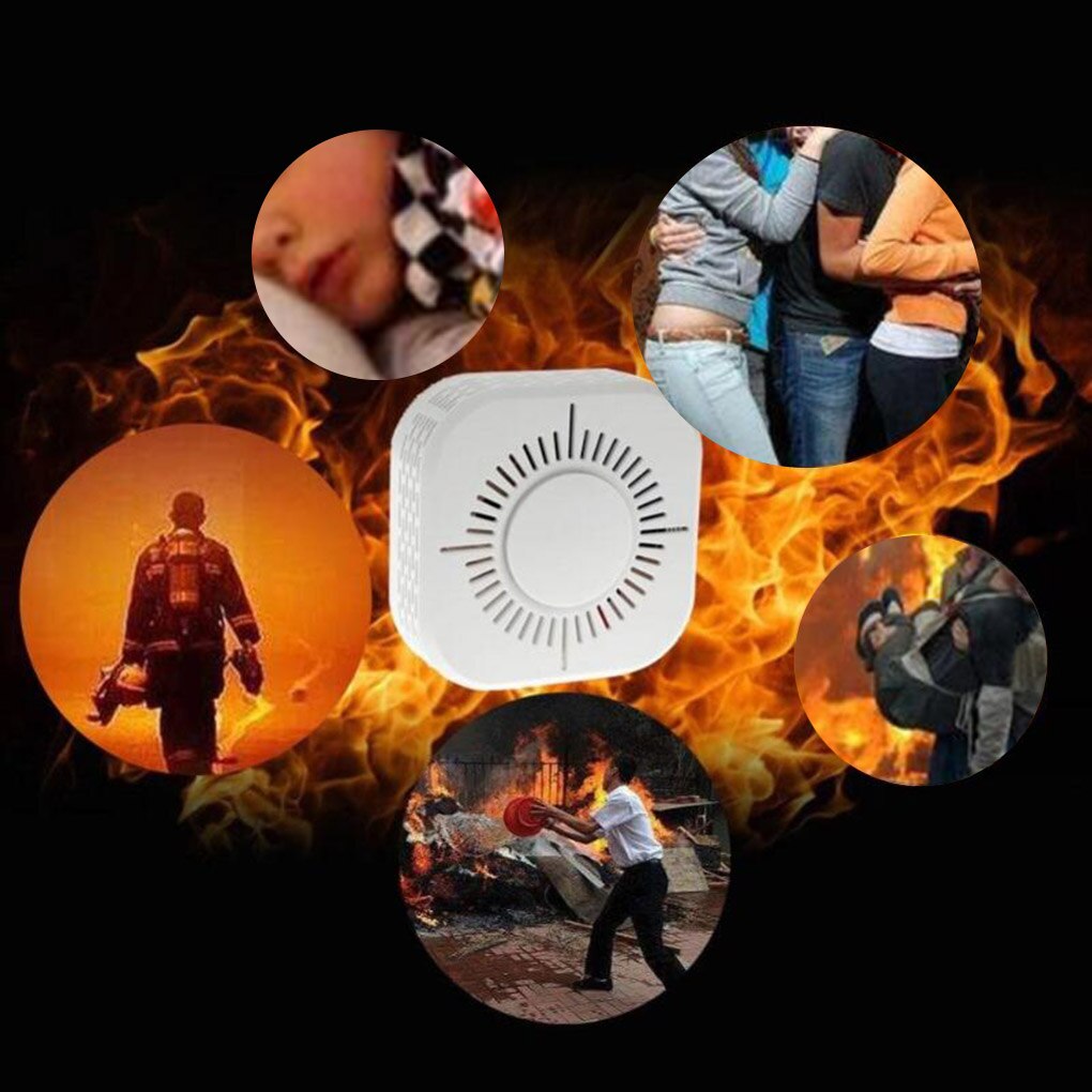Wireless Smoke Detector 433MHz Fire Security Protection Alarm Detector Sensor For Smart Home, Work With Sonoff RF Bridge