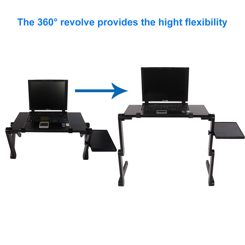 Laptop Table Stand With Adjustable Folding Holder Stand Notebook Desk bed For Netbook Or Tablet With Mouse Pad Computer Desks