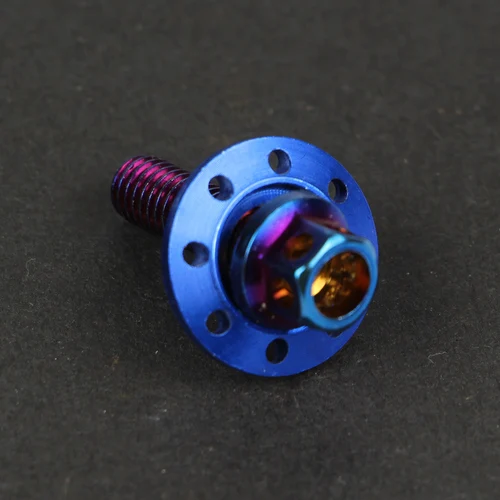 Tornillo de guardabarros modificado para coche eléctrico de motocicleta, horquilla plana, tornillo de color de acero inoxidable, almohadilla de tapa de brida hexagonal exterior M6: Castaño