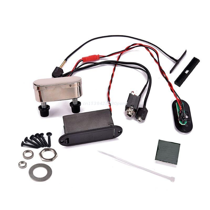 Kit de préampli avec pont Jack de 3.5mm, Kit de préampli avec amplificateur EQ pour accessoires de violon électrique, directe