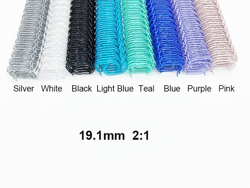 19.1mm 50pcs Metal YO Double Coil Calendar Binding Coil Notebook Spring Book Ring Wire O Binding A4 Binders Double Wire Binding