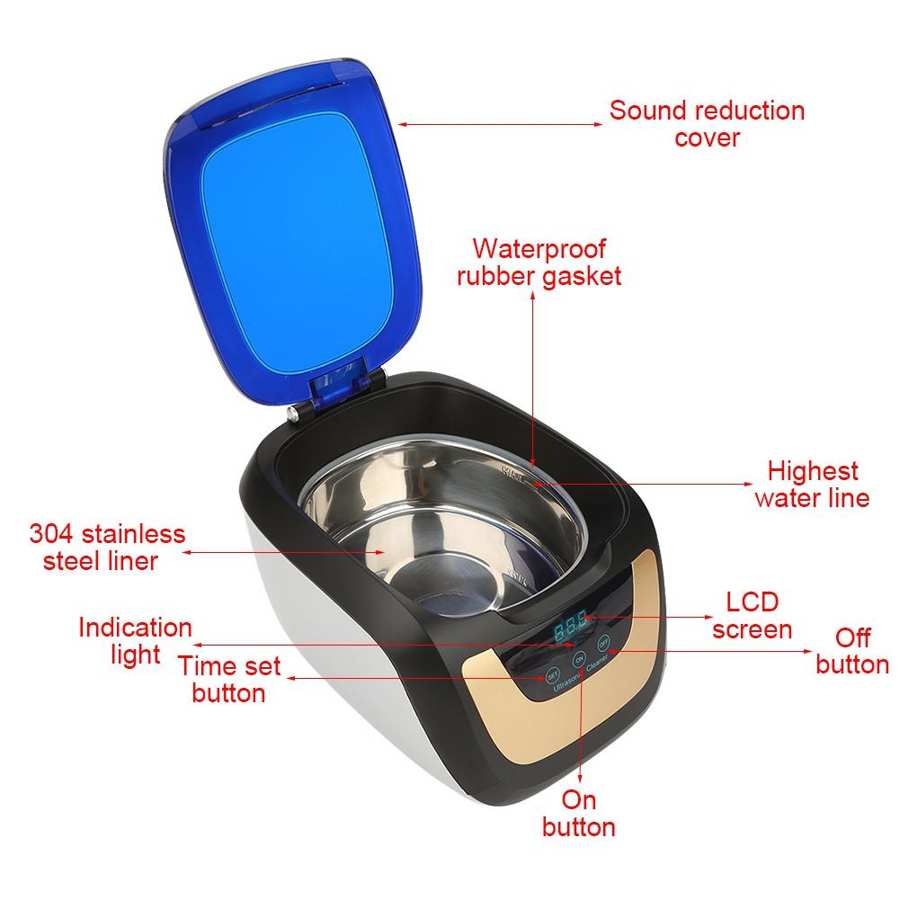 Digital Ultrasonic Cleaner 750ml 42000Hz Watch Glasses Ultrasound Bath Cleaning Machine Jewelry CD Dental Sonic Washing Washer