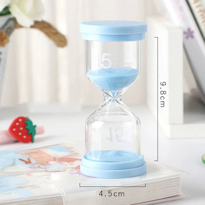 3/5/10/15/30 Minuten Bunte Sanduhr Hohes Borosilikatglas Robuste Sanduhr Langlebige Macaron-Farbe Sanduhr Timer Kinder: Grau