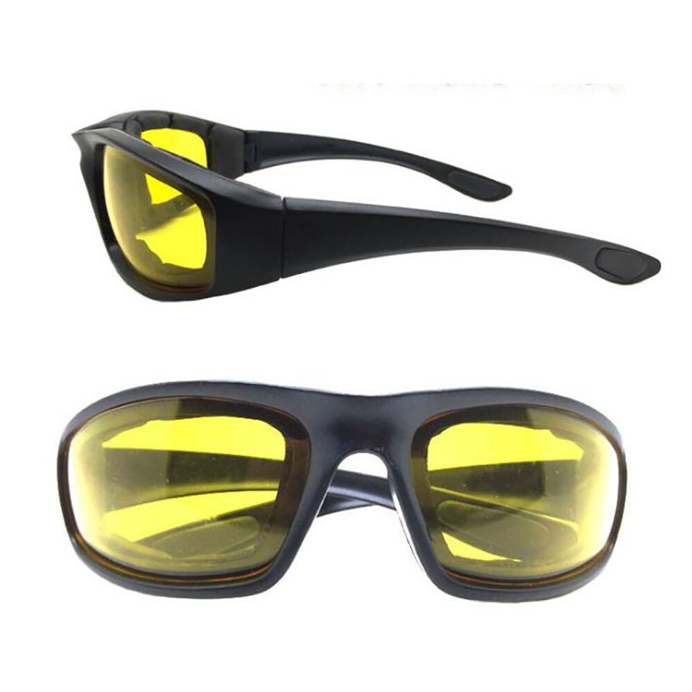 Motorcykel komfortable briller hær solbriller cykling briller udendørs sportscykel beskyttelsesbriller vindtæt briller motobike mænd: Gul