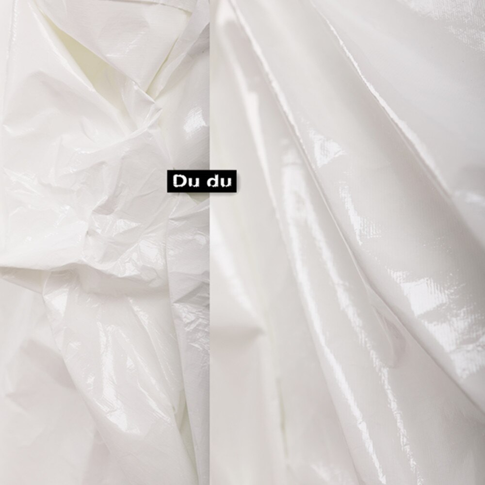 50*142Cm Kleur Collection Ademhaling Papier Kleding Wassen Stof Inelastisch Waterdichte Stof Diy: White
