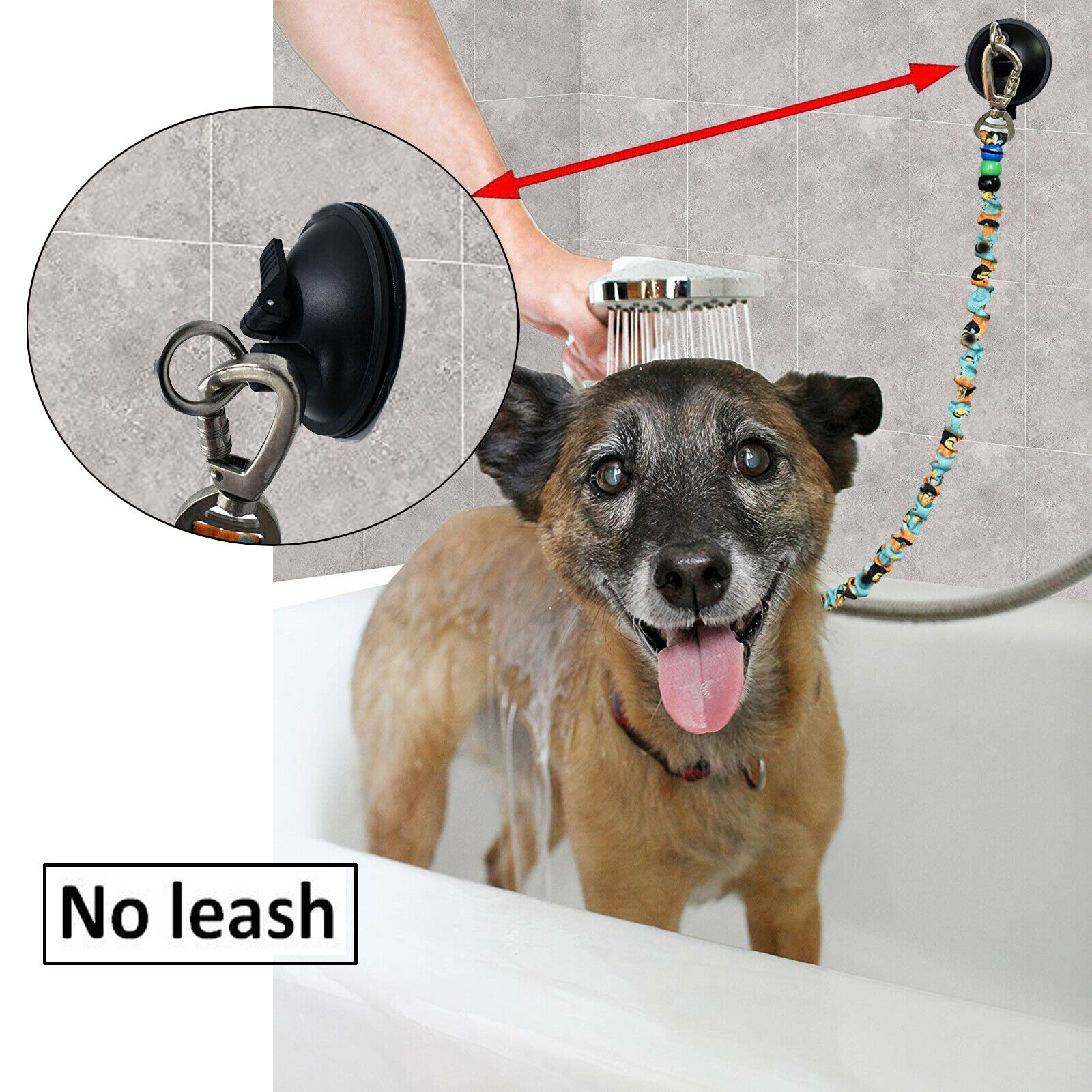 Zuignap Haken Voor Huisdier Tether Bandjes Leash Bevestigen Hond Zwemmen Terughoudendheid