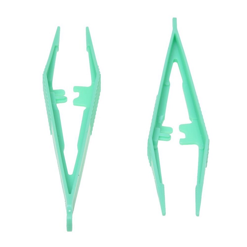 100 stuks gemengde houten knopen voor knutselen, knopen beschilderen, ronde knopen & 5 stuks 12cm plastic clip pincetten voor het voeren van reptielen