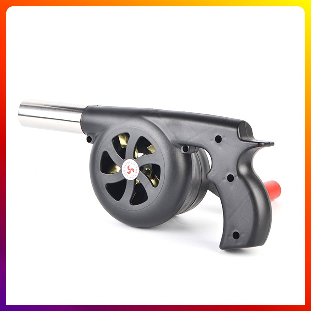 Large Outdoor Hand-Cranked Combustion Blower Manual Barbecue Picnic Camping Fire-supporting Hairdryer Outdoor BBQ Cooking