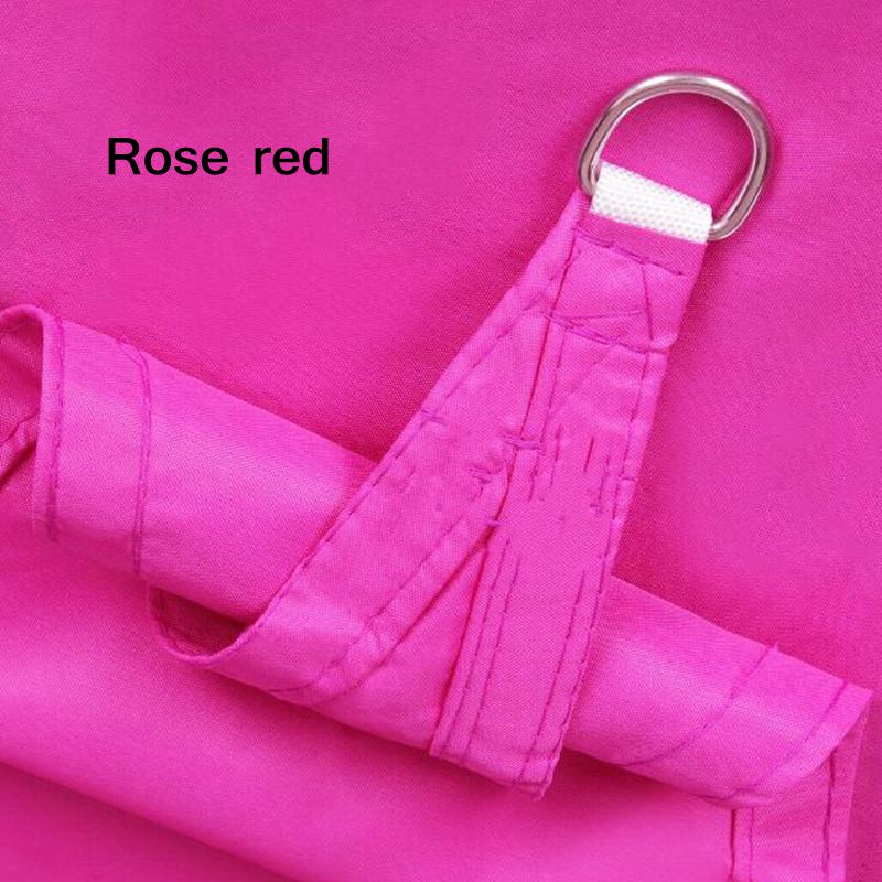 2*2*2m Dreieckige Polyester Regendicht Leinwand Sonnenschirm Netz Sonne Schutz Haus Hof Baldachin Sonne Sonnensegel markise Camping Schatten Tuch: Rose rot