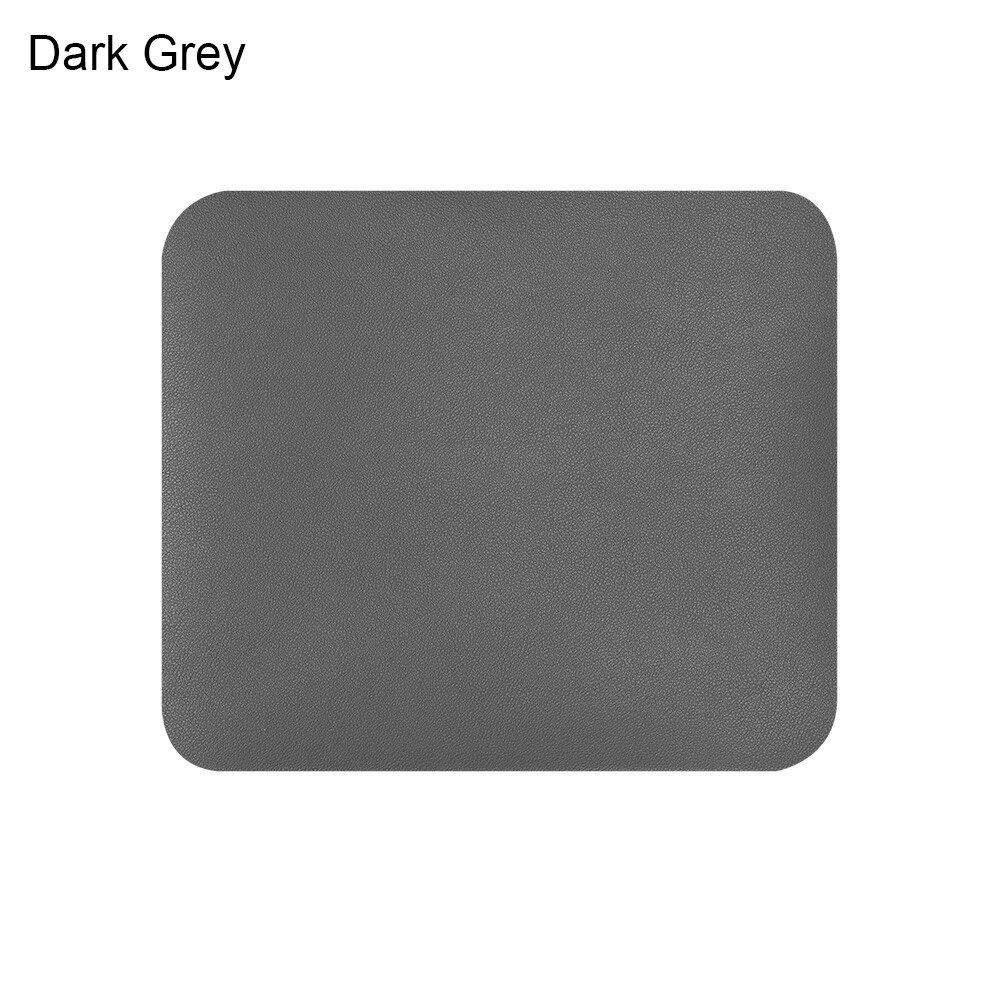 1pc Anti-slip Mouse Pad PU Leather Gaming Mice Mat Desk Cushion Comfortable Mouse Mat For Laptop PC MacBook Universal: dark grey