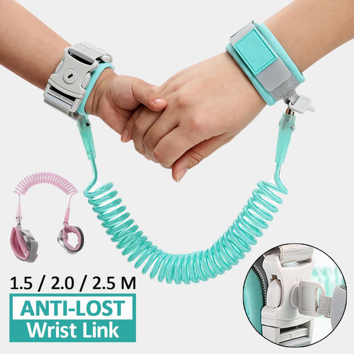 Anti Lost Wrist Link Toddler Leash Safety Harness for Baby Strap Rope Outdoor Walking Hand Belt Band Anti-lost Wristband Kids