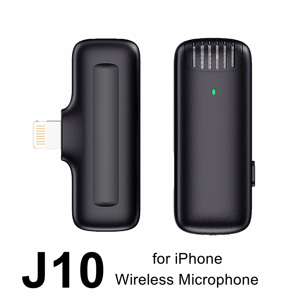 Kabelloses lavalier-mikrofon, plug-and-play-funkmikrofon kompatibel mit iphone und android, mikrofon mit automatischer synchronisierung und rauschunterdrückung für aufnahmen: J10 für iphone