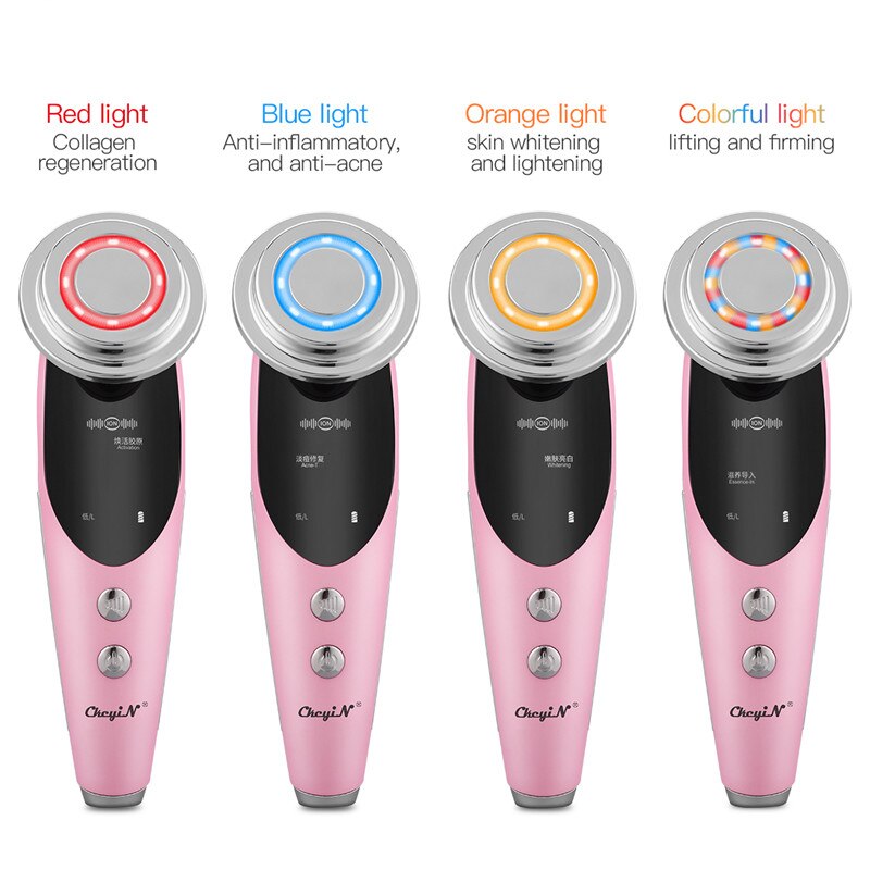 CkeyiN EMS Face Massager LED Light Ionic Sonic Facial Machine Compress Wrinkle Removal Skin Tightening+ Neck Lift Massager48
