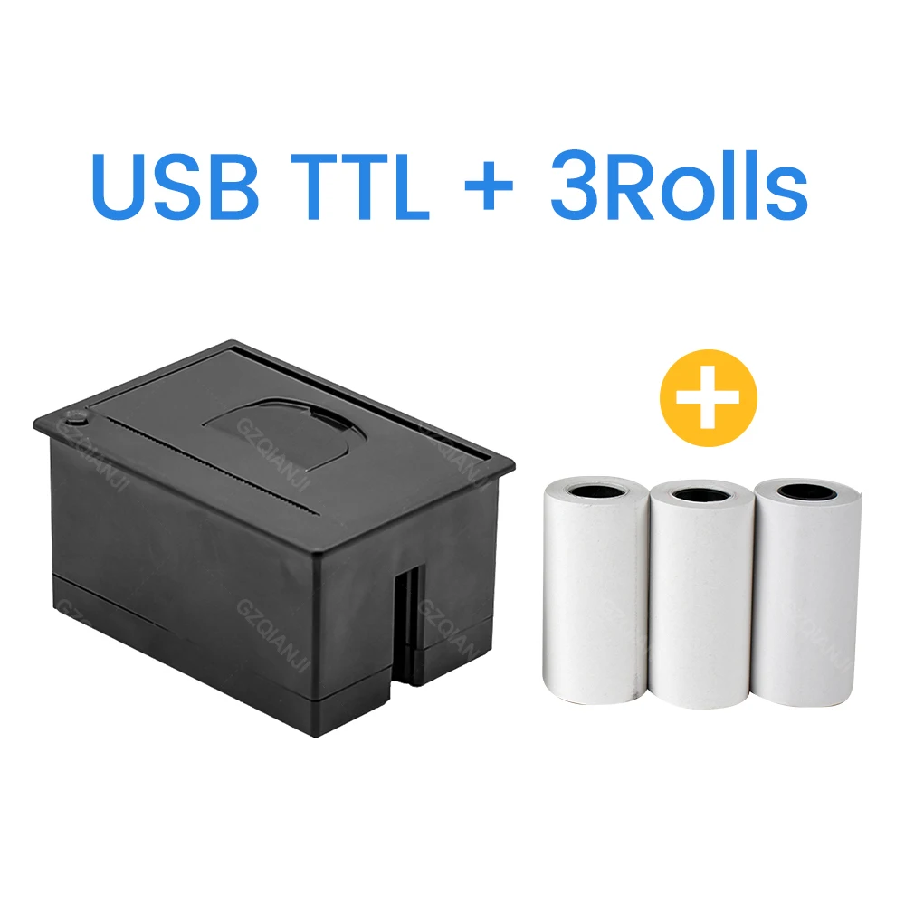 GOOJPRT QR204 58mm Mini Embedded Receipt Thermal Bill Built-in Printer TTL RS232 USB Interface High Speed Printing 50-85mm/s: PURPLE