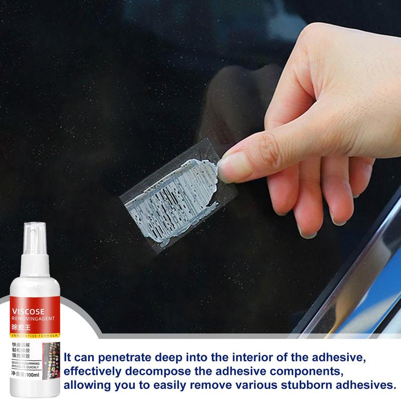Dissolvant d'autocollants pour voiture, 100ml, les pulvérisations en toute sécurité, élimine les étiquettes autocollantes, les résidus de ruban nettoyant, Spray de colle