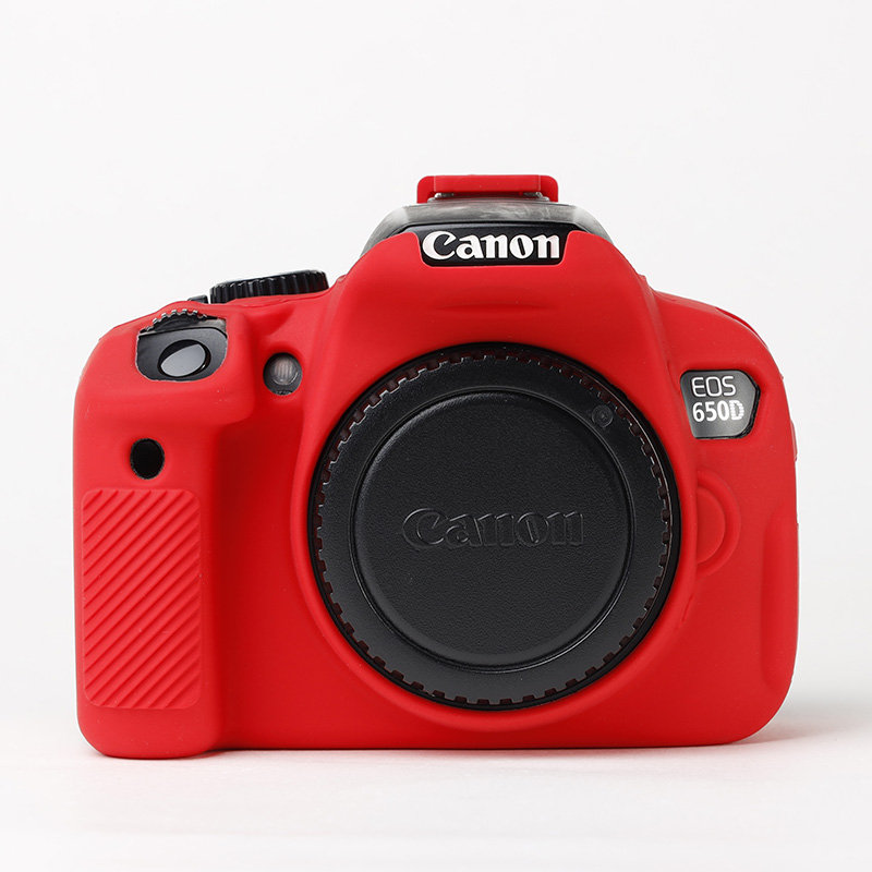 Funda protectora de silicona para Canon EOS 600D 650D 700D Kiss X5i X6i X7i Rebel T3i T4i T5i DSLR, bolsa para cámara: Red