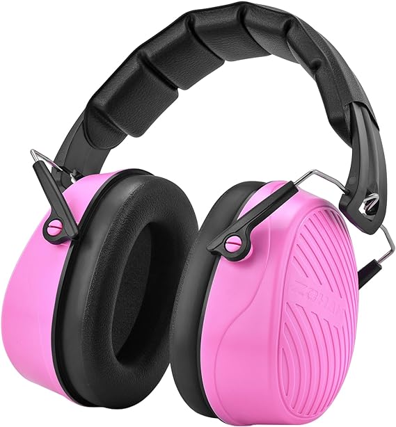 ZOHAN Ohrenschützer Schießen Gehörschutz Gehörschutz Passive Muffs Sicherheit Lärmreduzierung Cancelling Kopfhörer NRR28db: Fuchsia