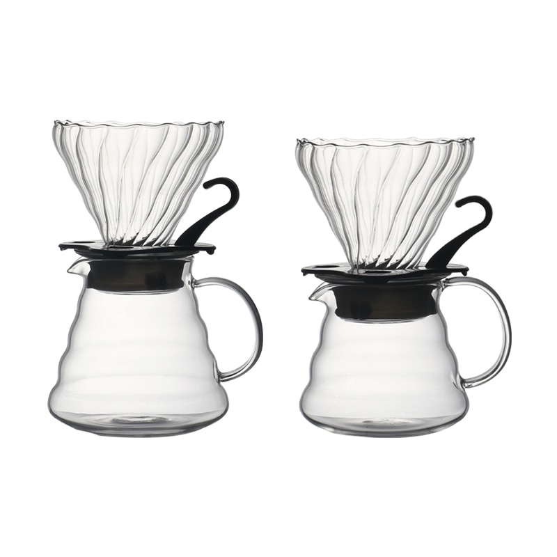 Giet over koffiezetapparaat hittebestendig borosilicaatglas handgemaakte koffiepercolator koffiefilter 400ml/600ml