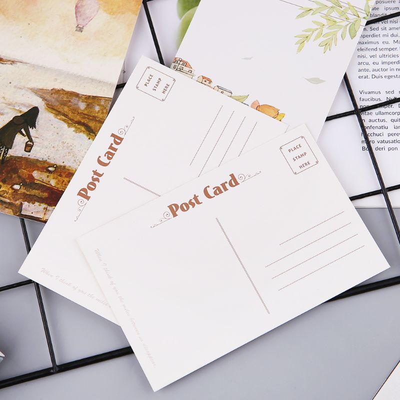 30 Sheets Happyness Paintings Retro Vintage Postcard Christmas Greeting Wish Poster Cards