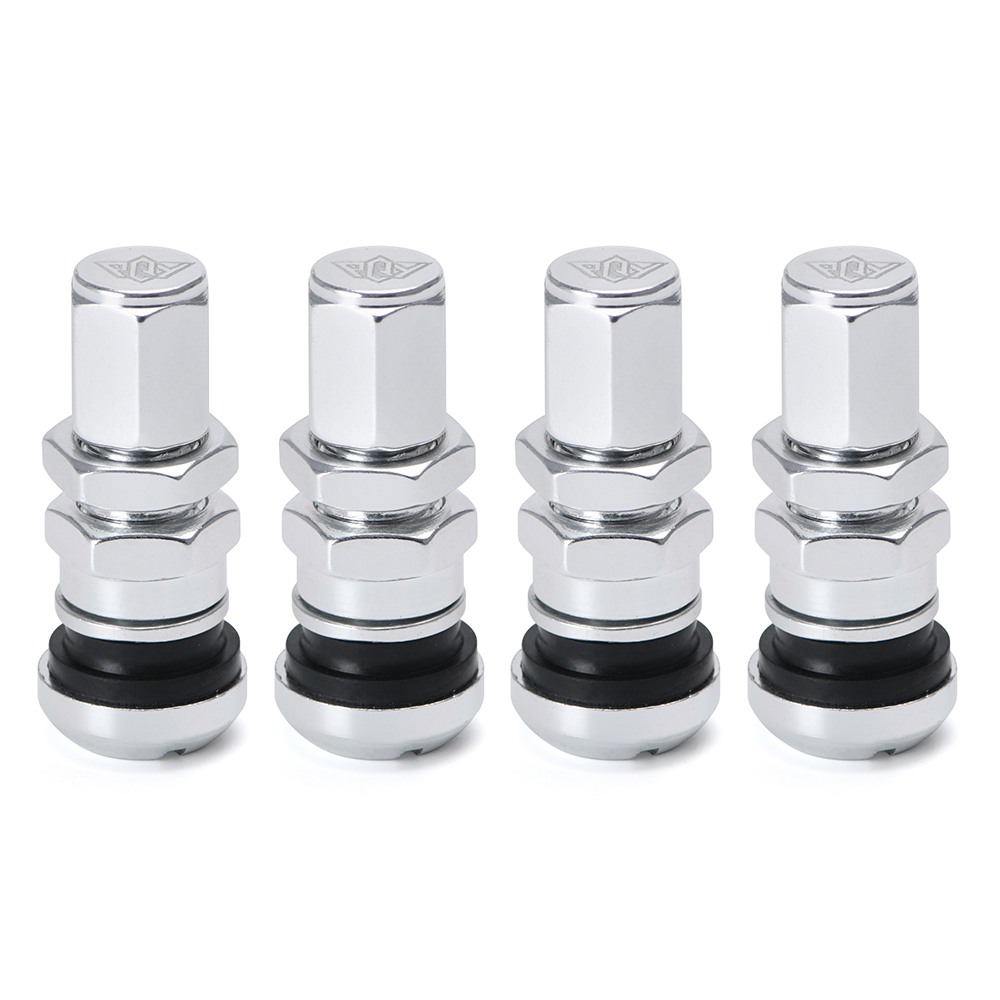4 unids/set Universal de la motocicleta de la rueda del coche de válvula de neumático sin tubo tapones de válvula para neumáticos vástago de válvula de Metal de aluminio aire vástago de válvula VR-WR11: Marfíl