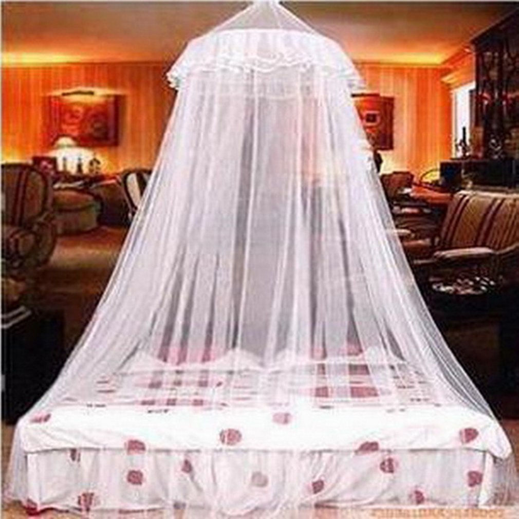 3Colors Summer Elgant Hung Dome Mosquito Net For Double Bed Summer Polyester Mesh Fabric Home bedroom Baby Hanging Decor