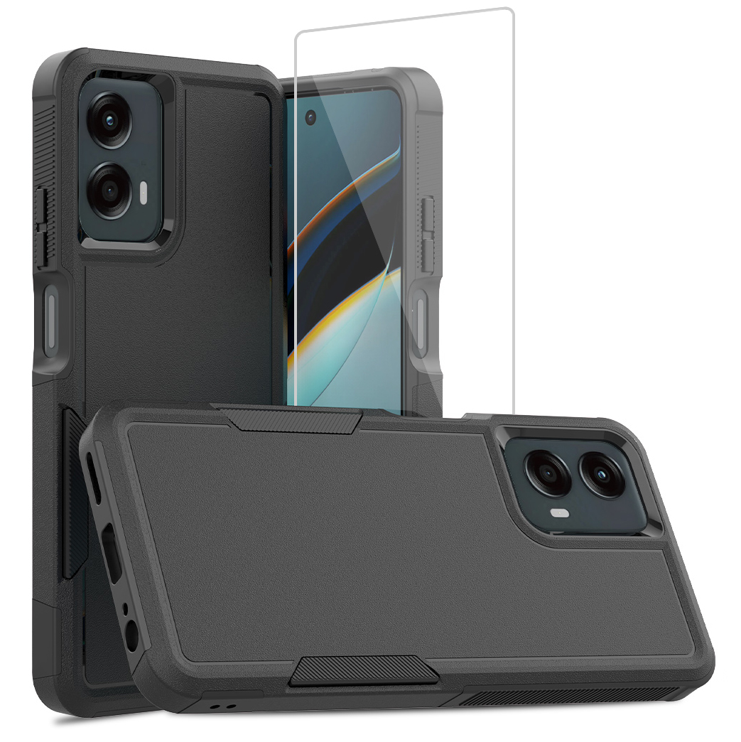 Moto G 5G Protective Phone Case Shockproof Case Dual Layer Hard Cover for Motorola G 5G With Screen Protector