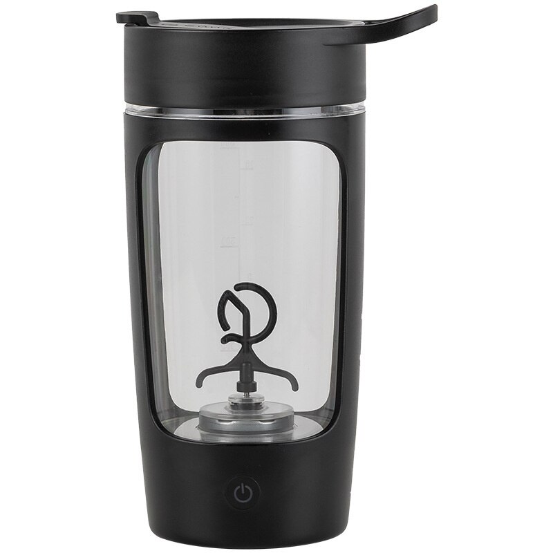 Machine à cocktail de protéines électrique, mélangeur de bouteilles, pour le sport, le fitness, les voyages en plein air, chargeur USB, 650ml: Black
