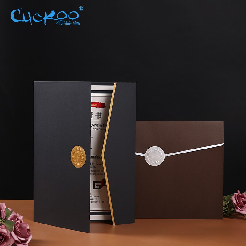 Cuckoo Certificate Honor Case Appointment Paper Document Storage A4 Paper Cover Completion Certificate Inner Core Cover