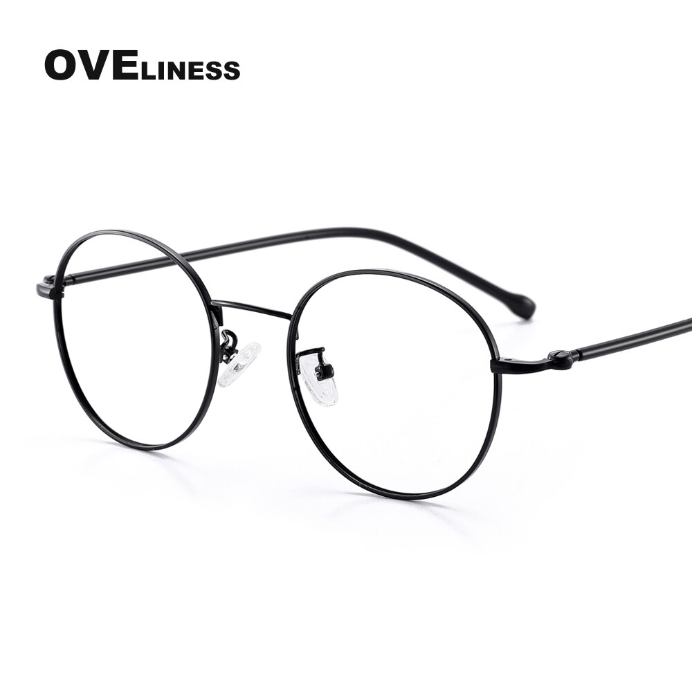 Retro Vrouwen Brillen Frames Ronde Brilmontuur Vrouwen Vintage Volledig Metalen Brillen Vrouwelijke Bijziendheid Bril