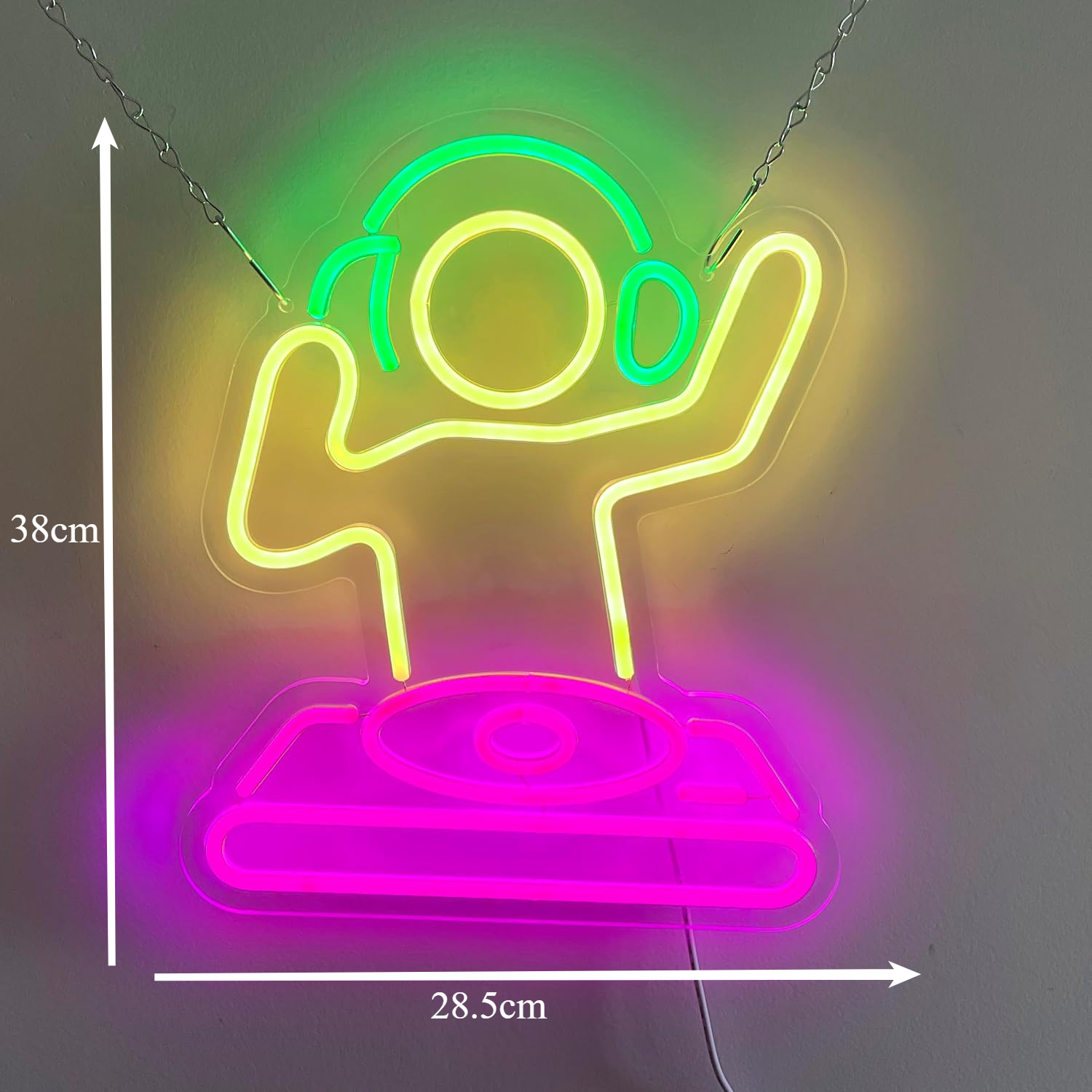 DJ garçon enseigne au néon LED enseigne au néon USB veilleuses lettre lumineuse pour mur salle de jeu Bar Pub homme grotte fête salle décoration