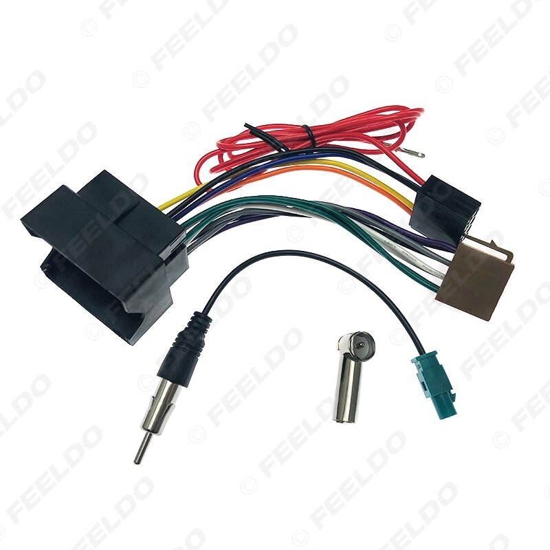 Feeldo bil stereo lyd iso ledningsnet kabel til peugeot 207 307 307cc 407 til citroen  c2 c5 radio antenne wire adapter