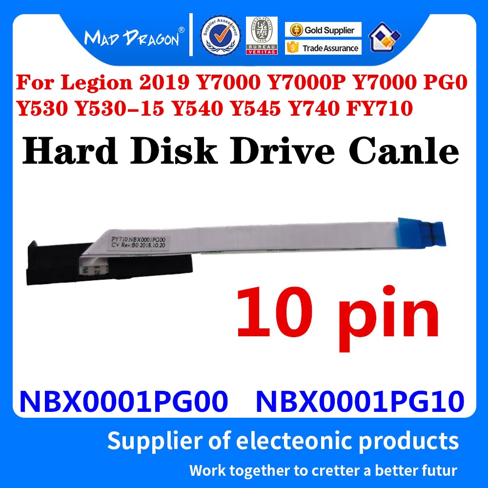 Hdd-kabel for lenovo legion  y7000 y7000p y530 y530-15 y540 y545 y740 fy710 nbx 0001 pg 00 harddisk disk sata-kontakt
