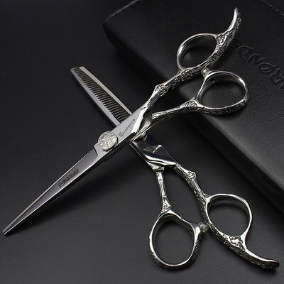 6 Inch Rose Cut Kapsalon Kapper Schaar Kapper Flat Cut Teethgenuine Professionele Kappers Schaar