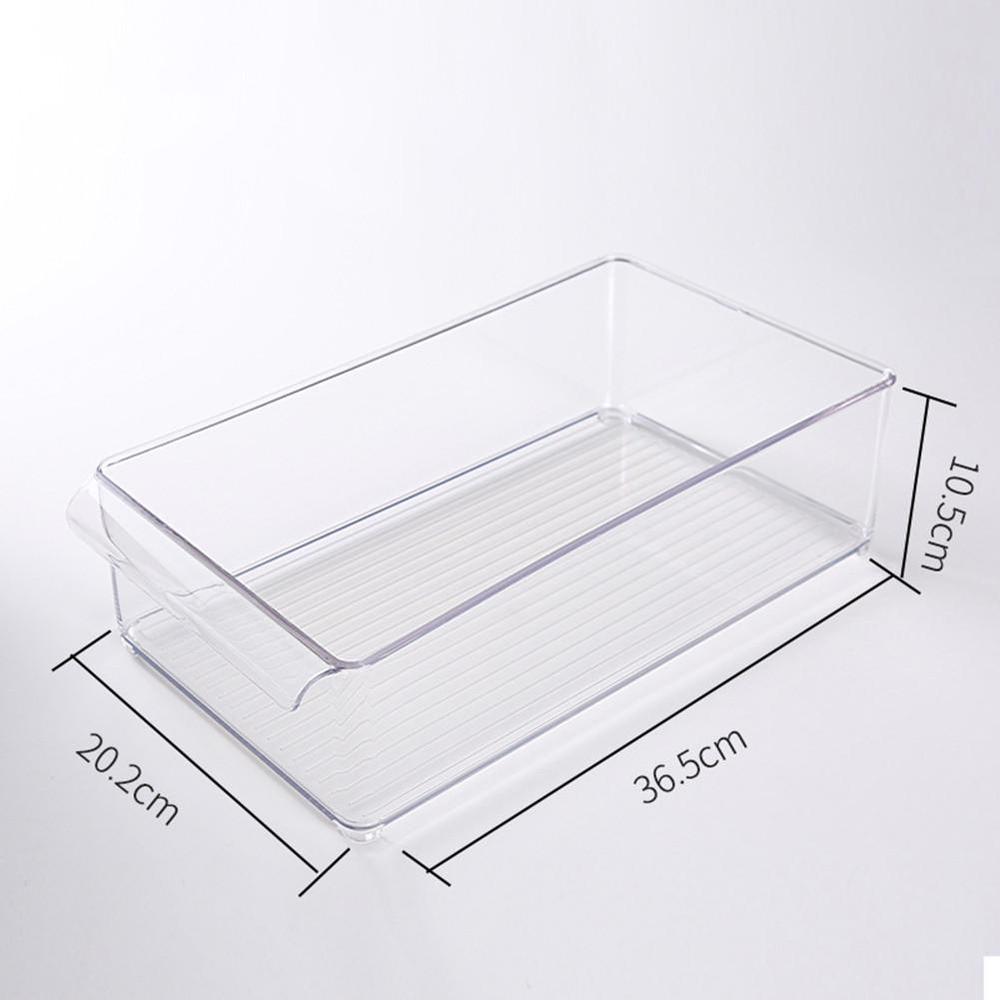Clear Pantry Organizer Bins Household Plastic Food Storage Basket Box For Kitchen Countertops Cabinets Refrigerator Freezer: 9-36.5x20.2x10.5cm