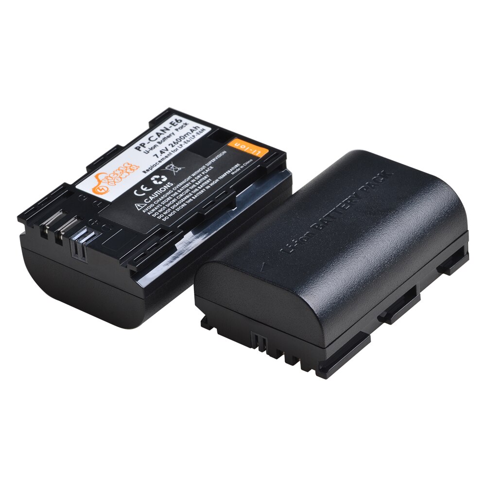 LP-E6 LP E6 LPE6 LPE6N batería + LED construido-en el cargador Dual USB para Canon EOS 5D 6D 7D 60D 70D 80D Mark II Mark III