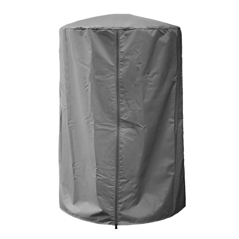 Universal Waterproof Heater Cover with Zipper Heavy Duty Outdoor Round Heater Cover Standup Patio Heater Dust Cover: grey