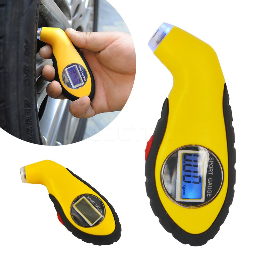 Lcd Digitale Auto Bandenspanningsmeter Meter Tyre Tester Manometer Barometers Tool Voor Auto Motor Kpa Bar Luchtdrukmeter