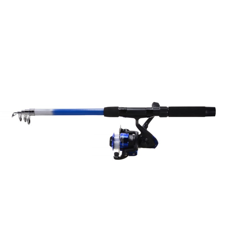Sea Fishing Pole Beginner Set Accessories 1.8m Telescopic Rod W/ Roller Hooks SG200 Fishing Reel Winding Coil