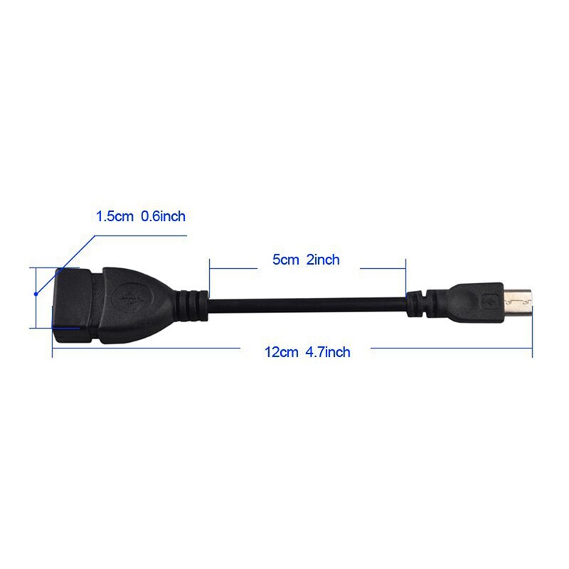 Micro USB OTG Cable Adapter 5pin Mini USB Male To USB 2.0 Type A Female OTG Host Adapter Cable For Cellphone MP3 MP4 Camera