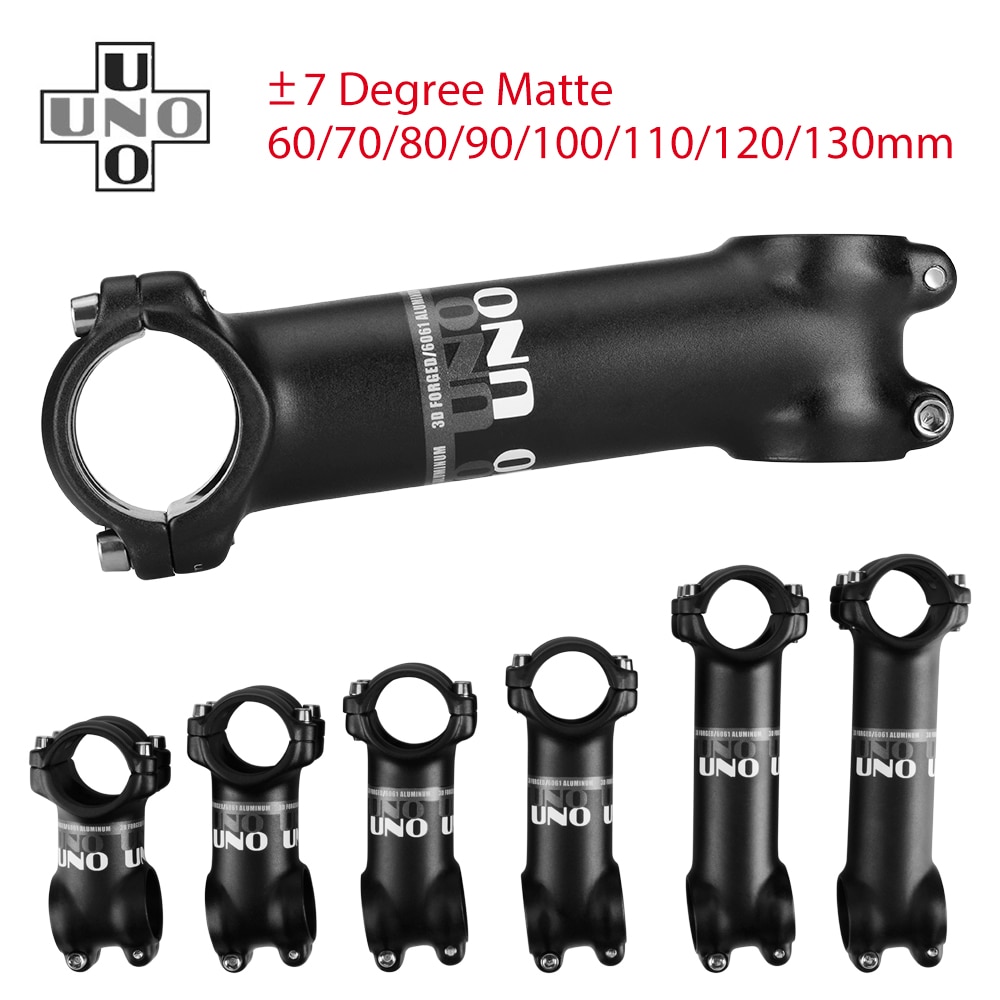 Bike Stem UNO 7degree Stem 31.8mm mtb Stem Ultralight Aluminum Stem 60/70/80/90/100/110/120/130mm Bike Accessories Bike Parts
